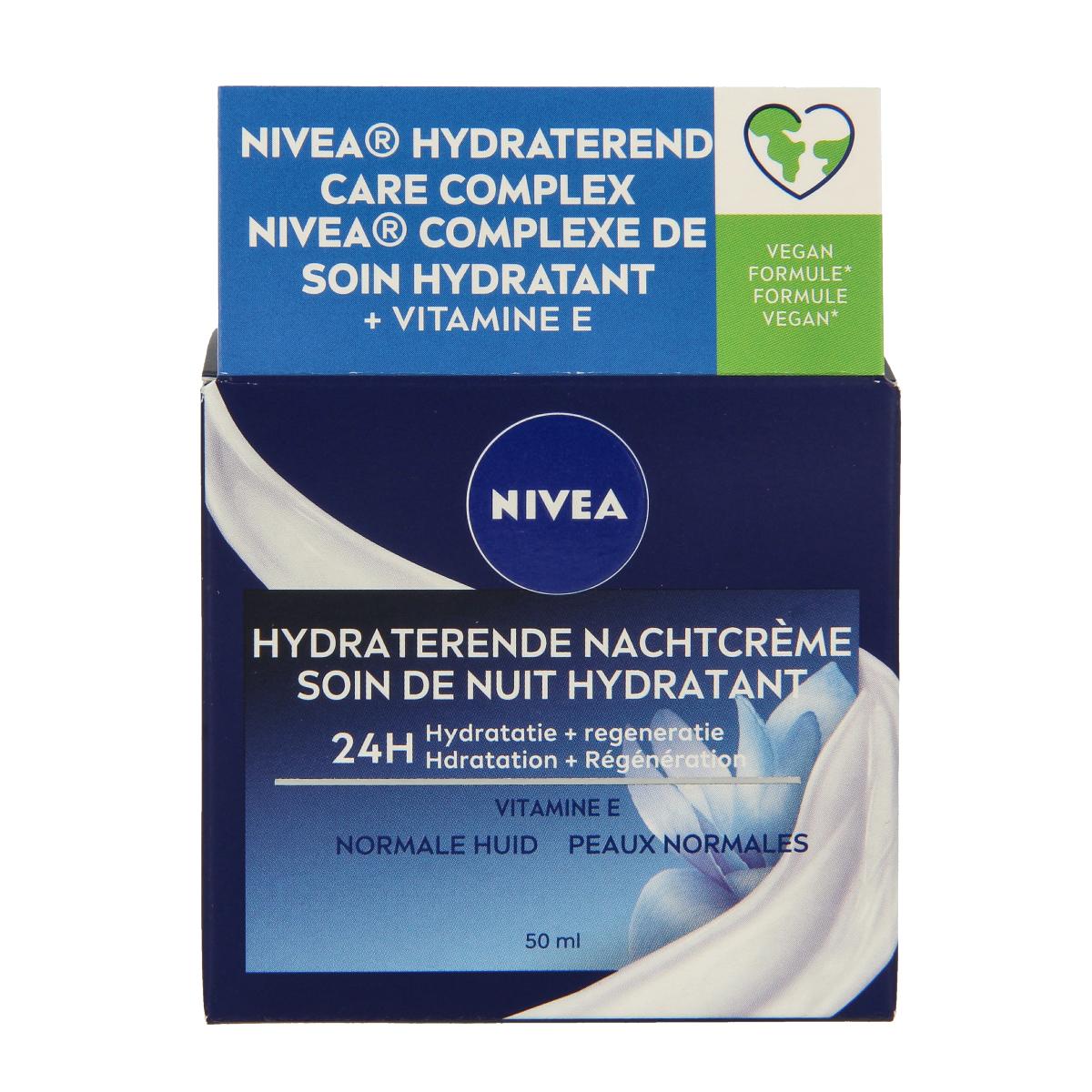 Nivea Essentials nachtcreme voor normale en gemengde huid, 50 ml, gezichtsverzorging met zachte textuur in pot