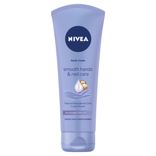 Nivea zijdezachte handcreme in 100ml tube, moisturizing hand care product with smooth, softening formula.