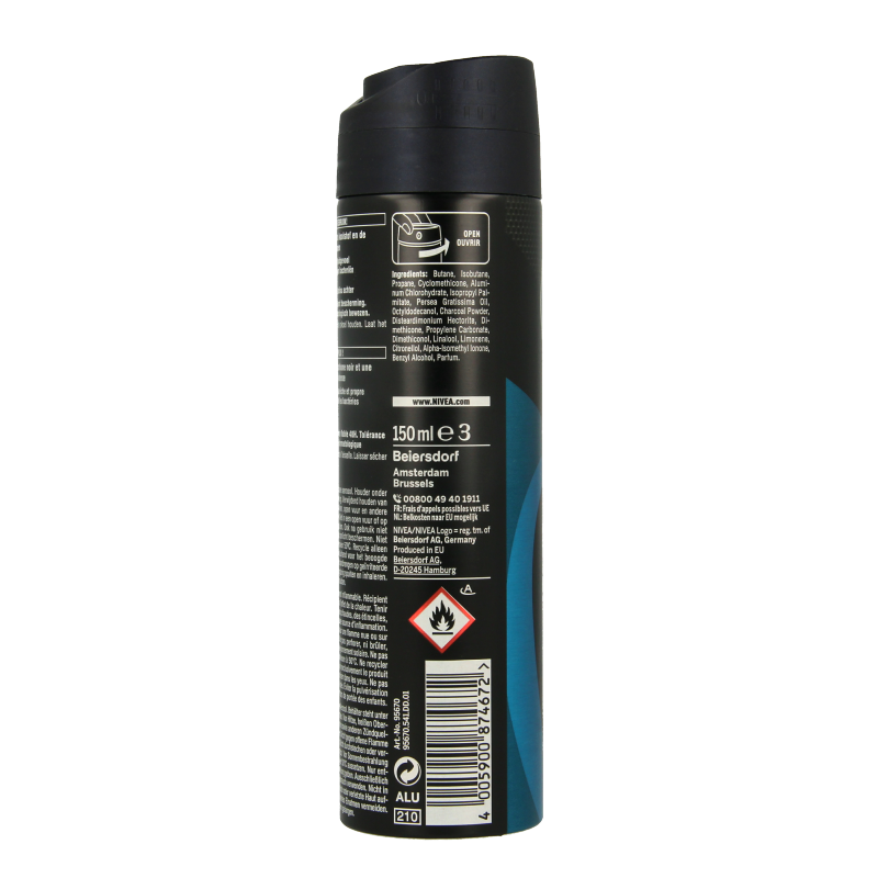 Nivea Men Deep Beat deodorant spray in a 150ml bottle with blue and white packaging.