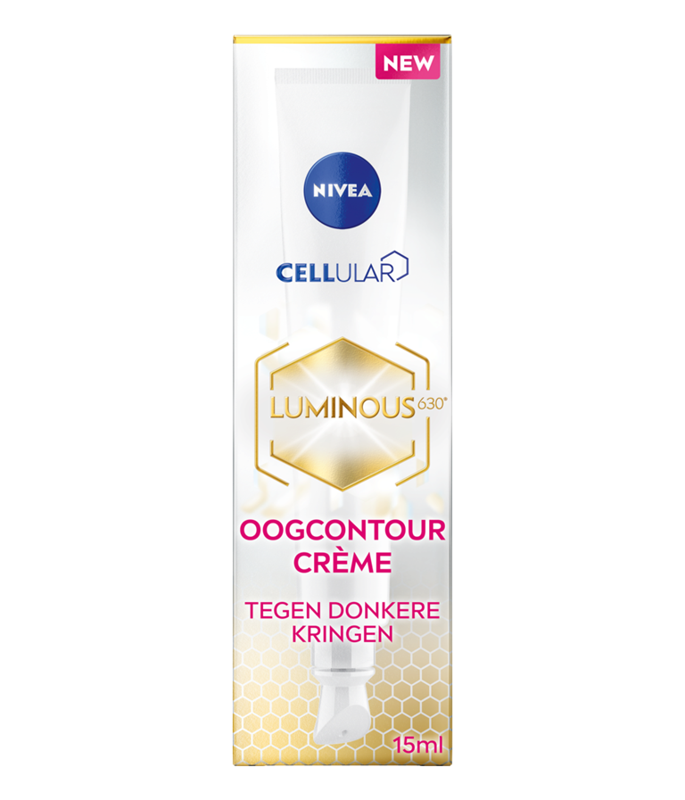 Nivea Cellular Luminous 50ml anti-spot eye cream in a white tube with blue accents, designed for eye skincare.
