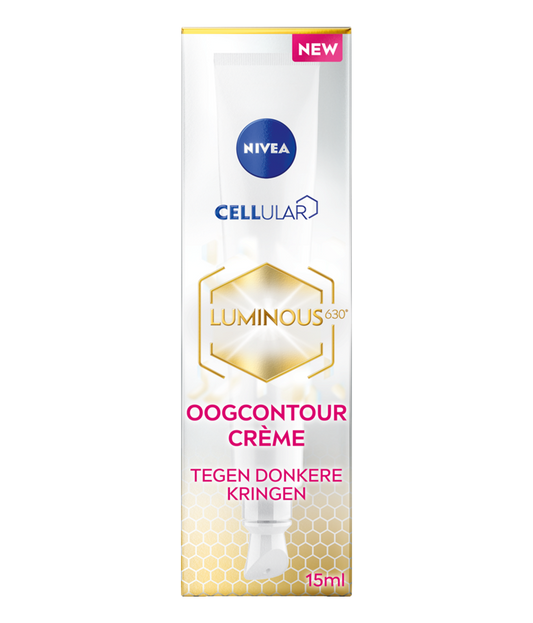 Nivea Cellular Luminous 50ml anti-spot eye cream in a white tube with blue accents, designed for eye skincare.