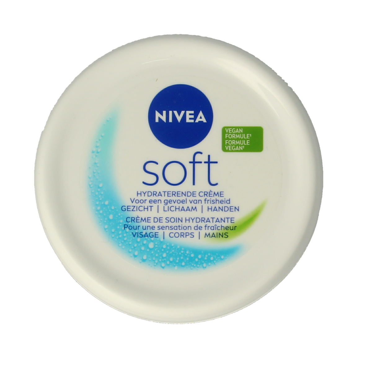 Nivea Soft body lotion in a 200ml pot, moisturizing skincare product from Nivea for soft, hydrated skin