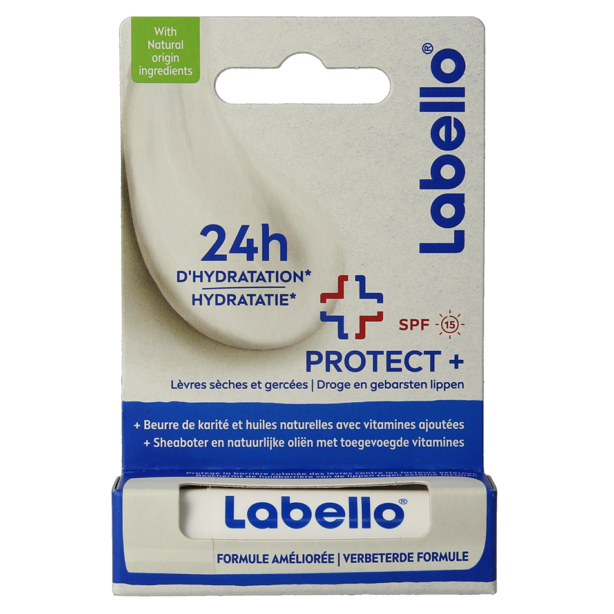 Labello Med Repair blister lip balm tube, 4.8g, for soothing and repairing dry, chapped lips in a compact lip care product.
