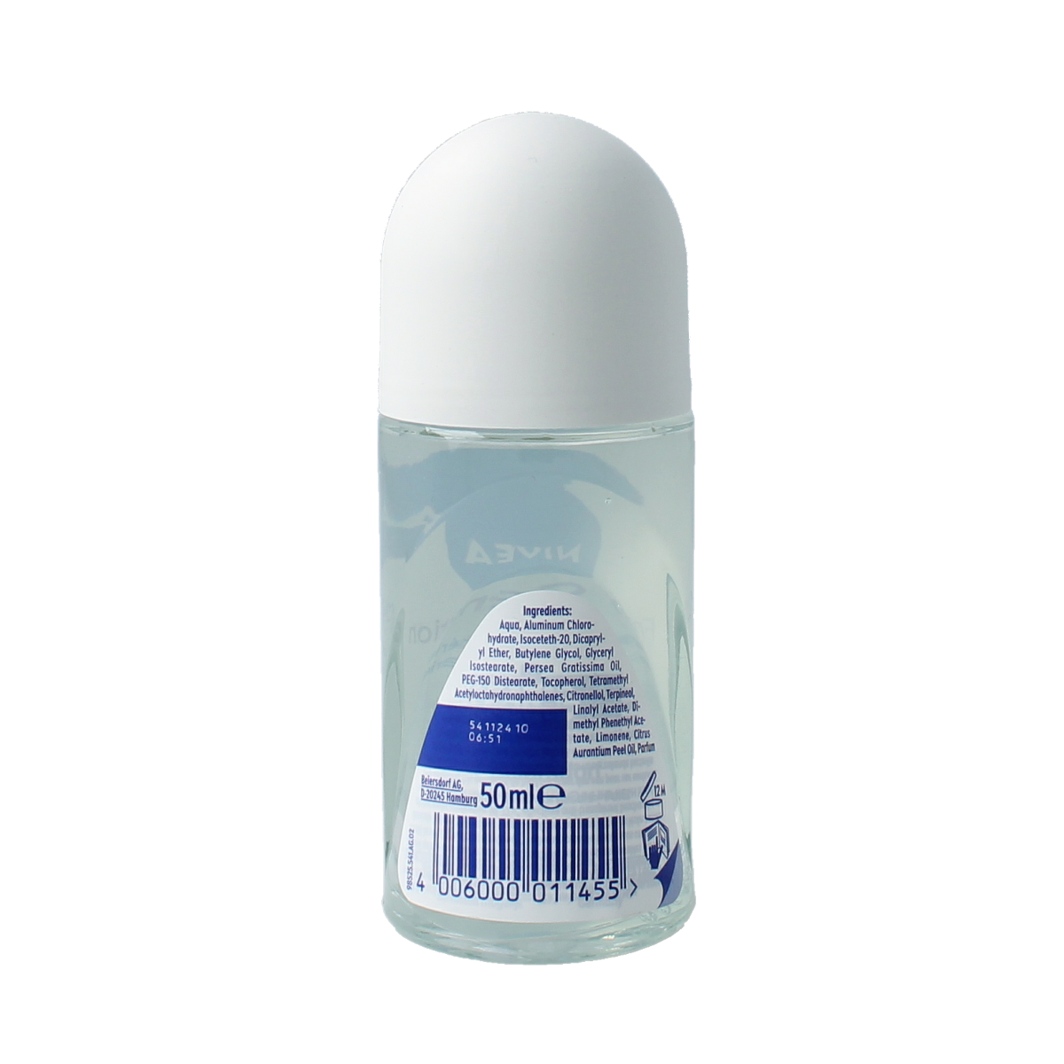 Nivea Fresh Sensation Deodorant Roller 50ml bottle with blue cap and clear label, designed for everyday freshness.