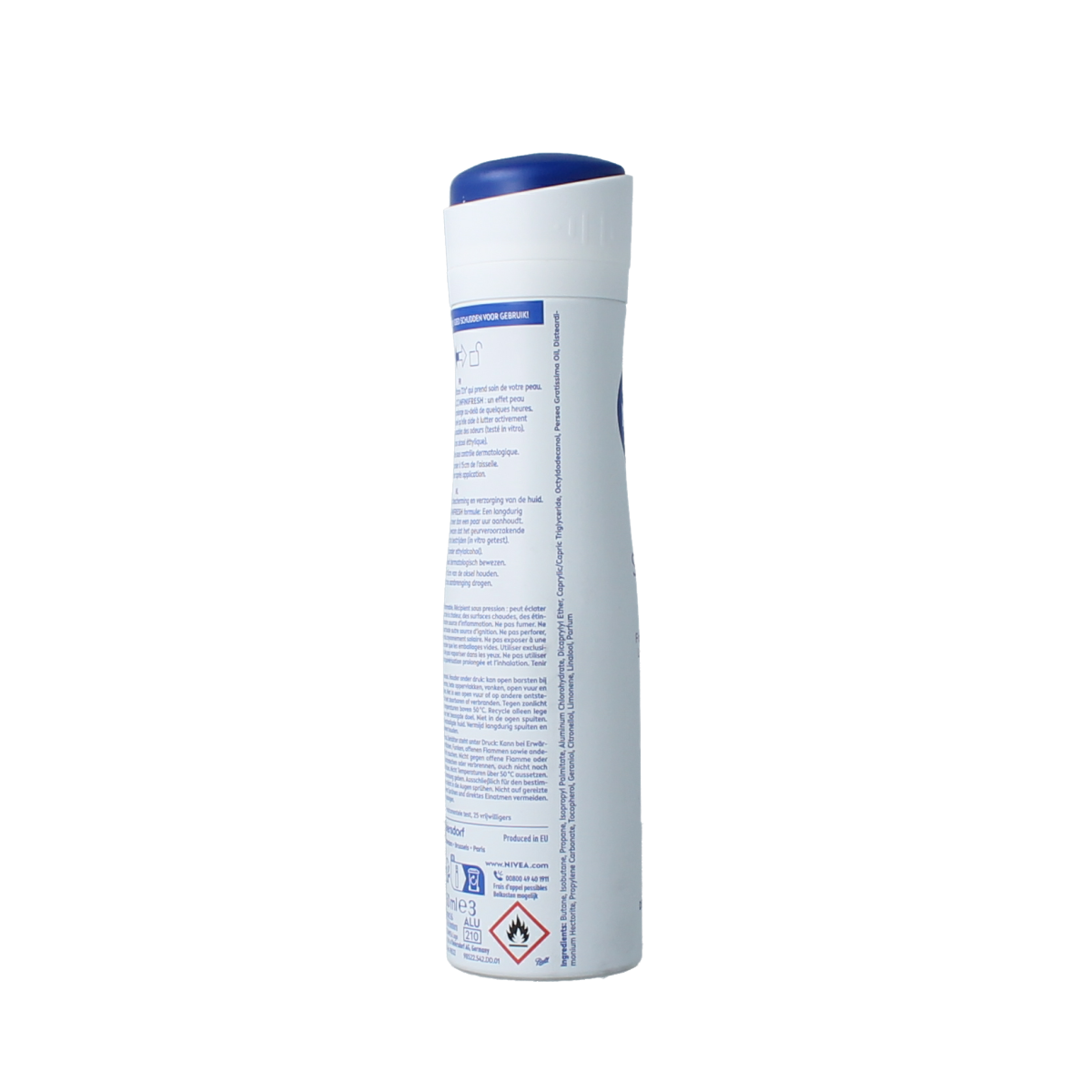 Nivea Fresh Sensation deodorant spray in 150ml bottle, body care product with cooling and refreshing scent.