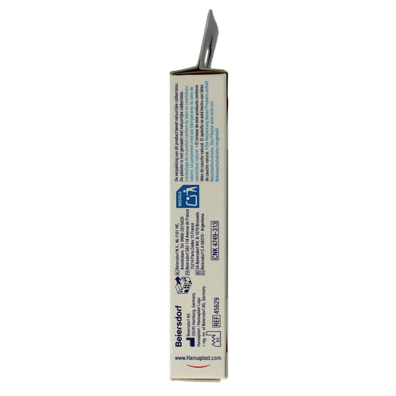 Hansaplast Snelle wondgenezing 8 stuks, adhesive plasters and tape for quick wound healing, shown in the image.