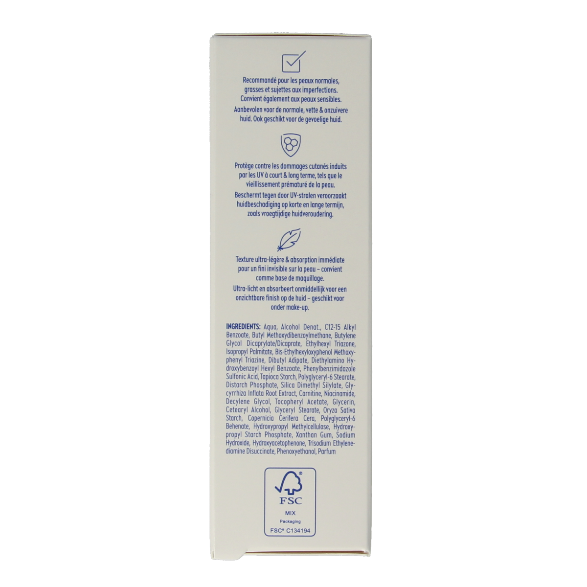 Nivea Sun face blemish control SPF50+ sunscreen in 40ml bottle, providing high protection for sensitive skin.