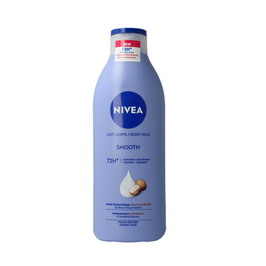 Nivea Bodymilk zijdezacht in 400ml bottle, moisturizing body care product with smooth, creamy texture for soft skin