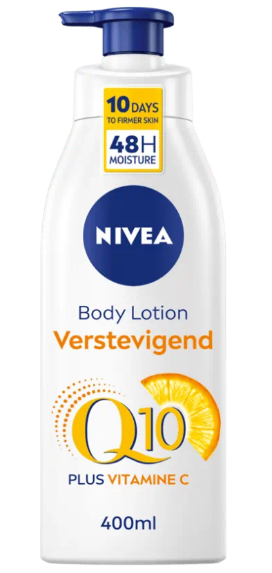 Nivea Bodylotion Q10 with pump bottle, 400ml, moisturizing body care product for smooth skin