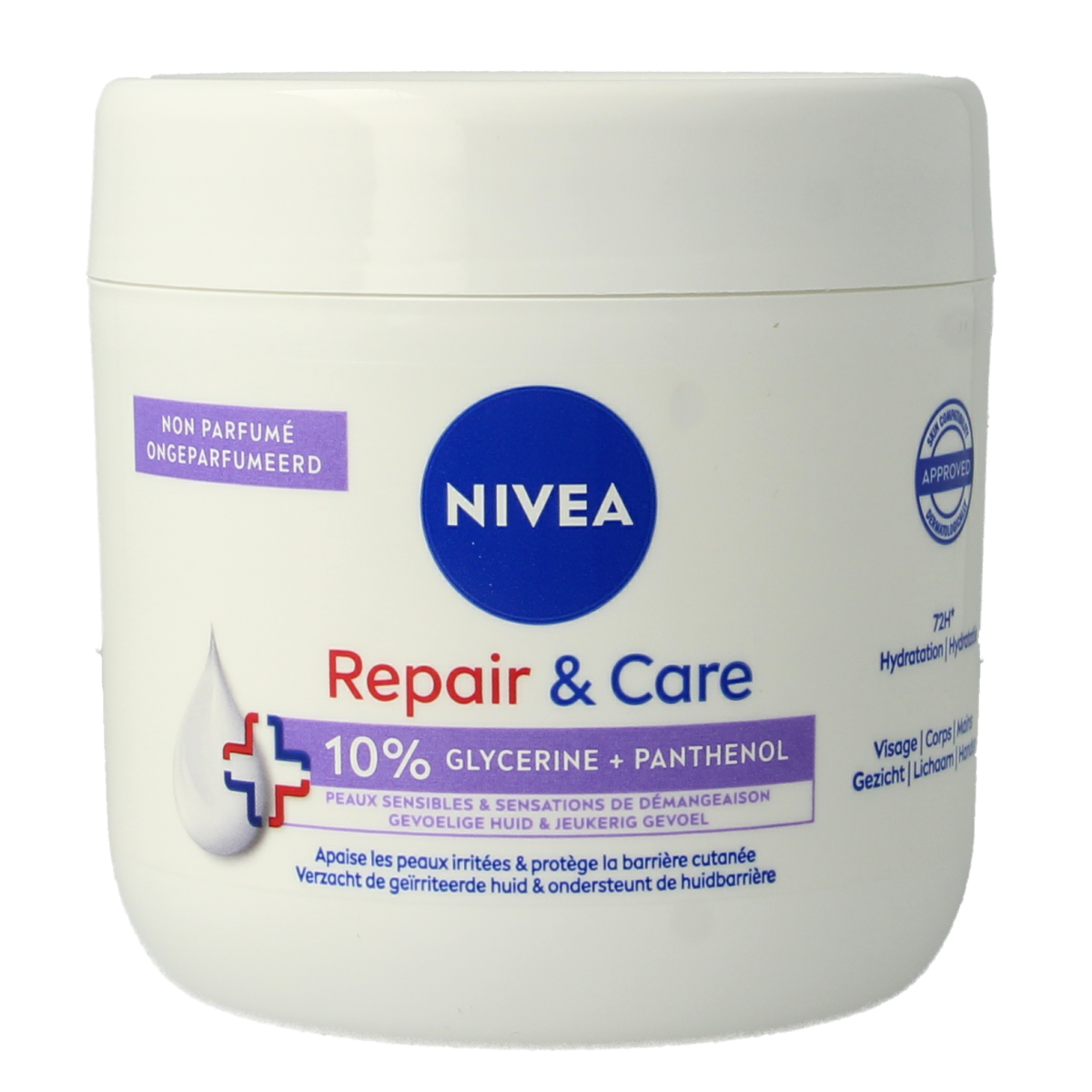 Nivea Repair & care bodycreme fragrance free sensitive 400.00 Milliliter