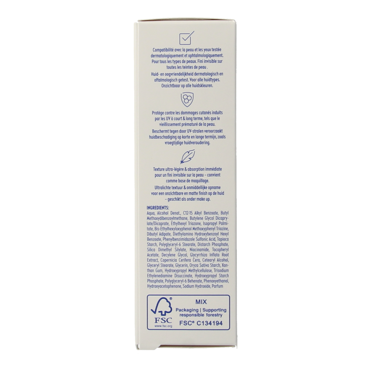 Nivea Sun face daily fluid SPF50+ in a 40ml bottle, lightweight sunscreen for daily facial sun protection.