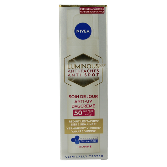 Nivea Cellular Luminous 630 face cream in 40ml jar, nourishing facial skincare product from Nivea.