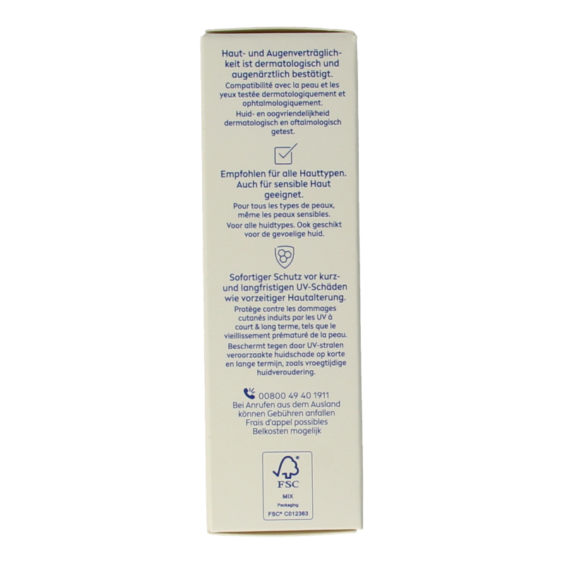 Nivea Sun face daily fluid SPF50 tint light in 40ml bottle, showing the tinted sun protection cream for daily facial skincare