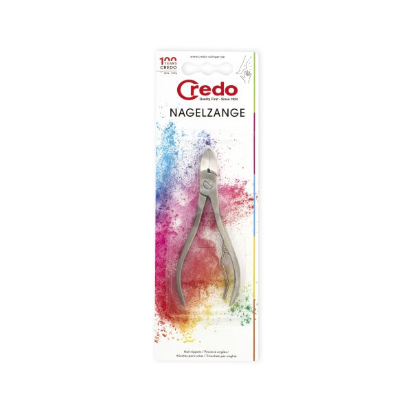 Credo 12cm manicure and pedicure nail scissors, stainless steel, professional grooming tool for precise nail trimming.