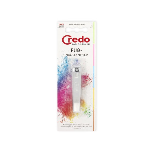 Credo Nagelknipper gebogen 82mm manicure and pedicure tool, stainless steel, compact design for nail trimming.