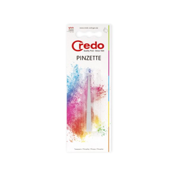 Credo Pincet spits in stainless steel, 1.00-piece set, used for precision handling of small metal components.