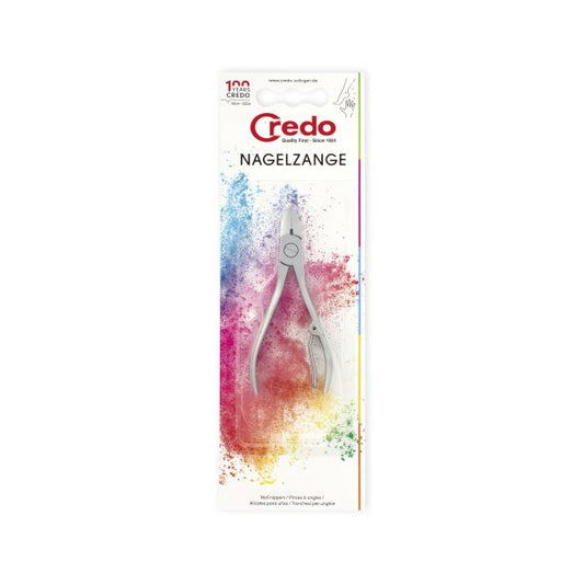 Credo 10cm manicure and pedicure nail scissors, stainless steel, compact tool for precise nail trimming.