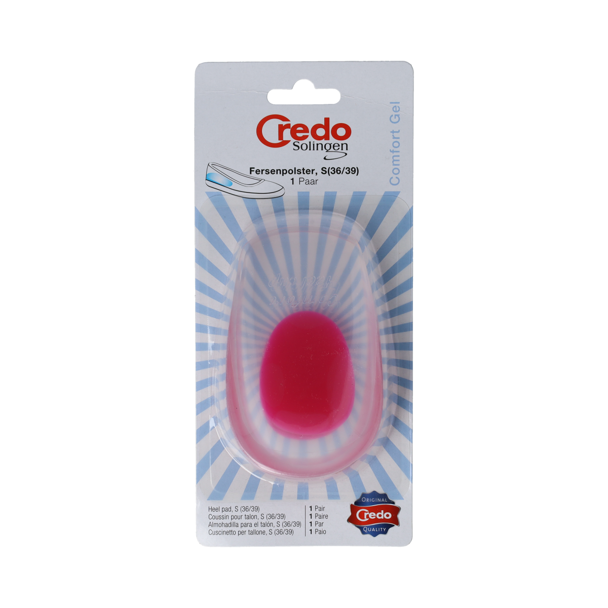 Credo Gel hielkussen fersenpolster S 36/39 1.00 Stuks