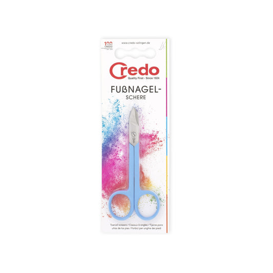 Credo Pop Art pedicure toenail scissors, manicure and pedicure instrument, stainless steel, compact design, for precise toenail trimming