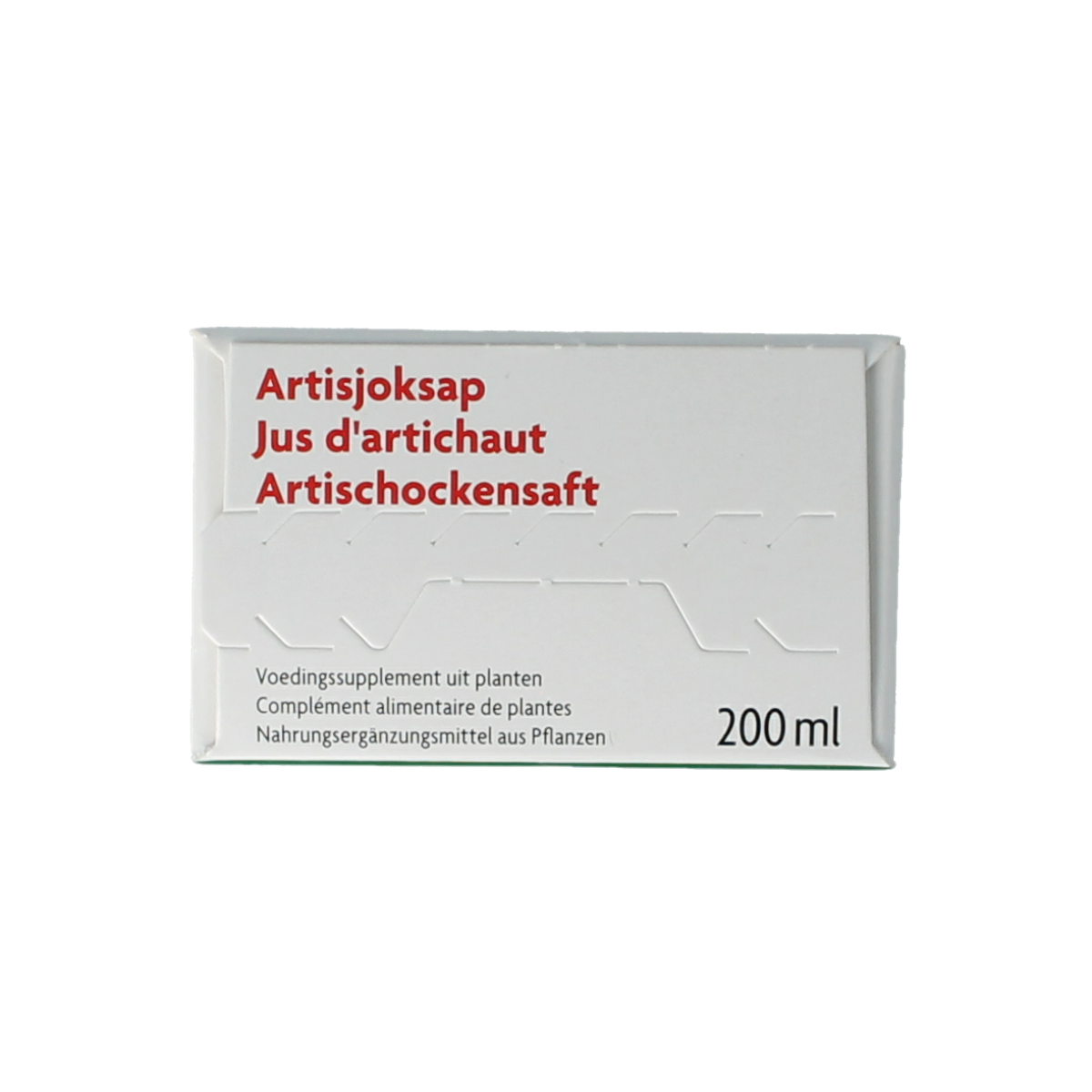 Salus Artisjokkensap bio herbal tincture bottle, 200ml, with label showing product details and brand logo.