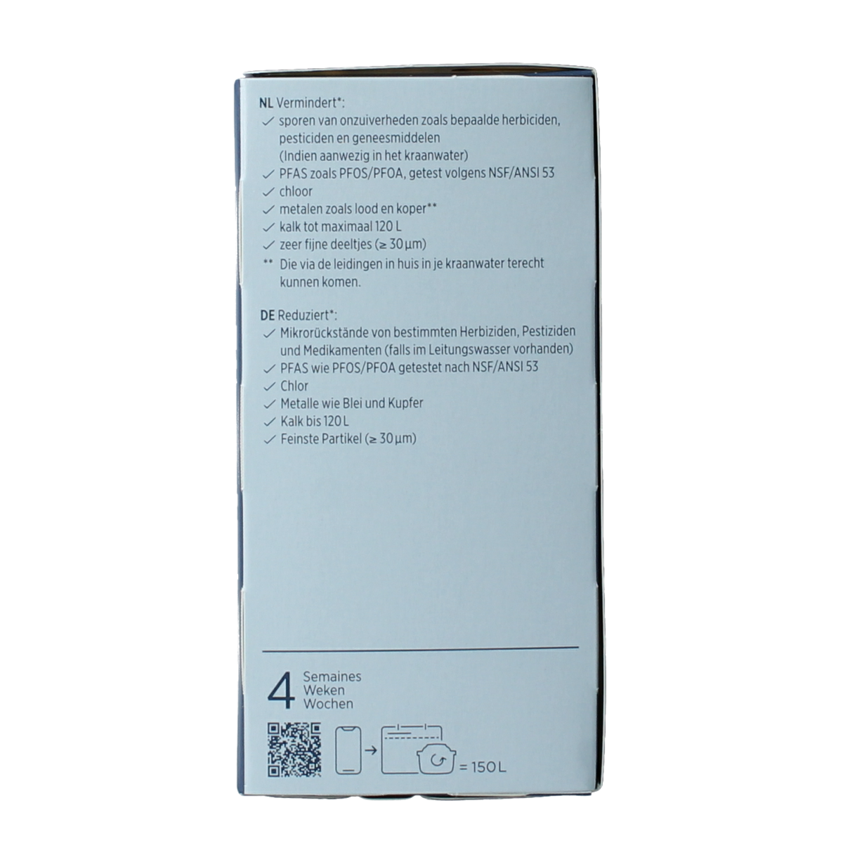 Brita MAXTRA PRO waterfilter cartridges 2-pack, suitable for cooking and table use, shown in the product image.