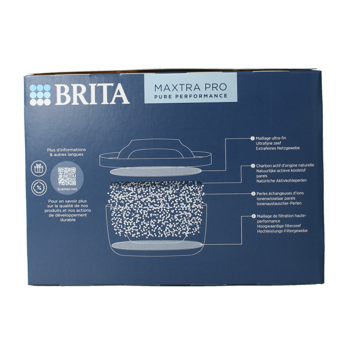 Brita MAXTRA PRO water filter cartridges, 2-pack, designed for cooking and table use, shown in the image.