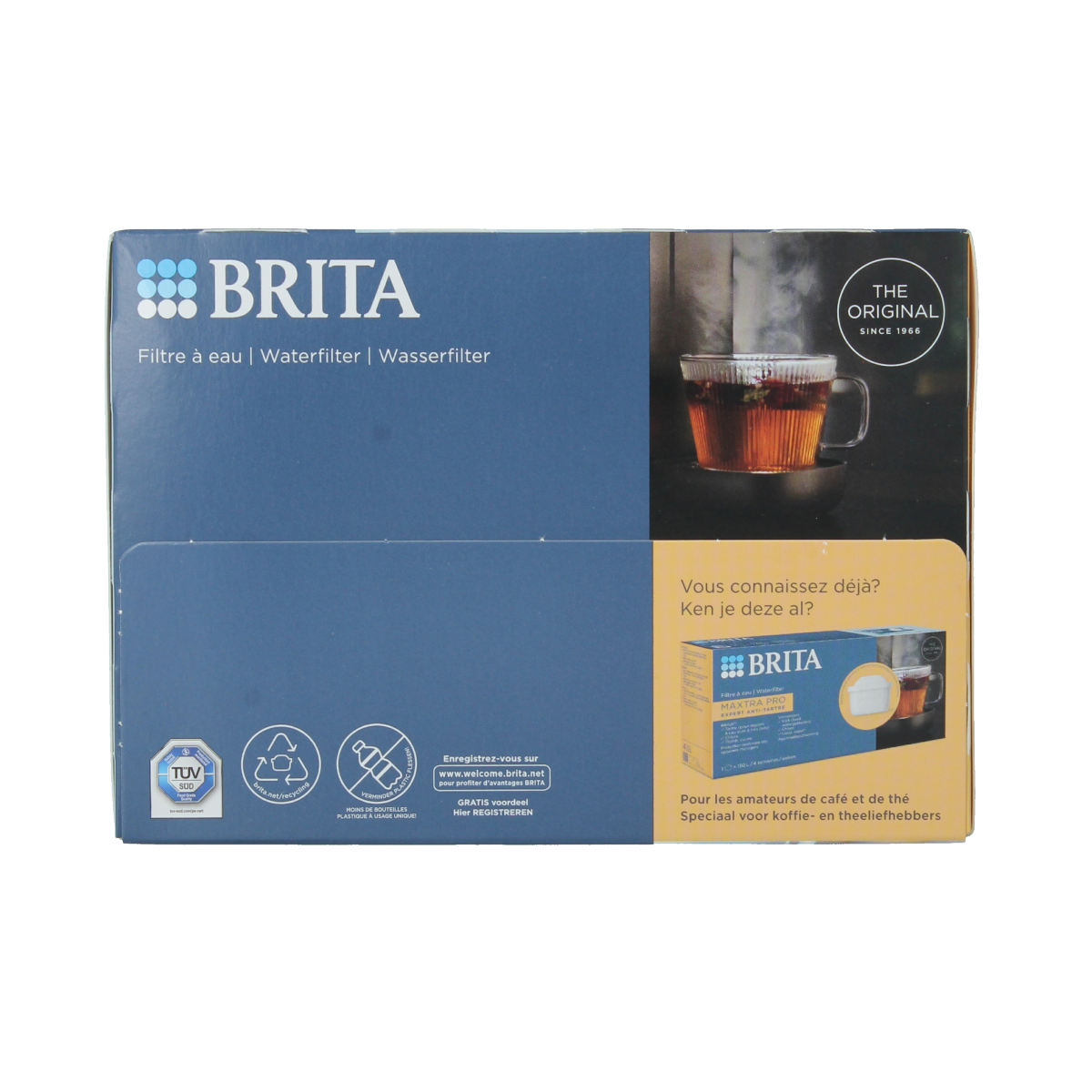 Brita MAXTRA PRO water filter cartridges for cooking and dining, set of 4, designed for pure water performance.
