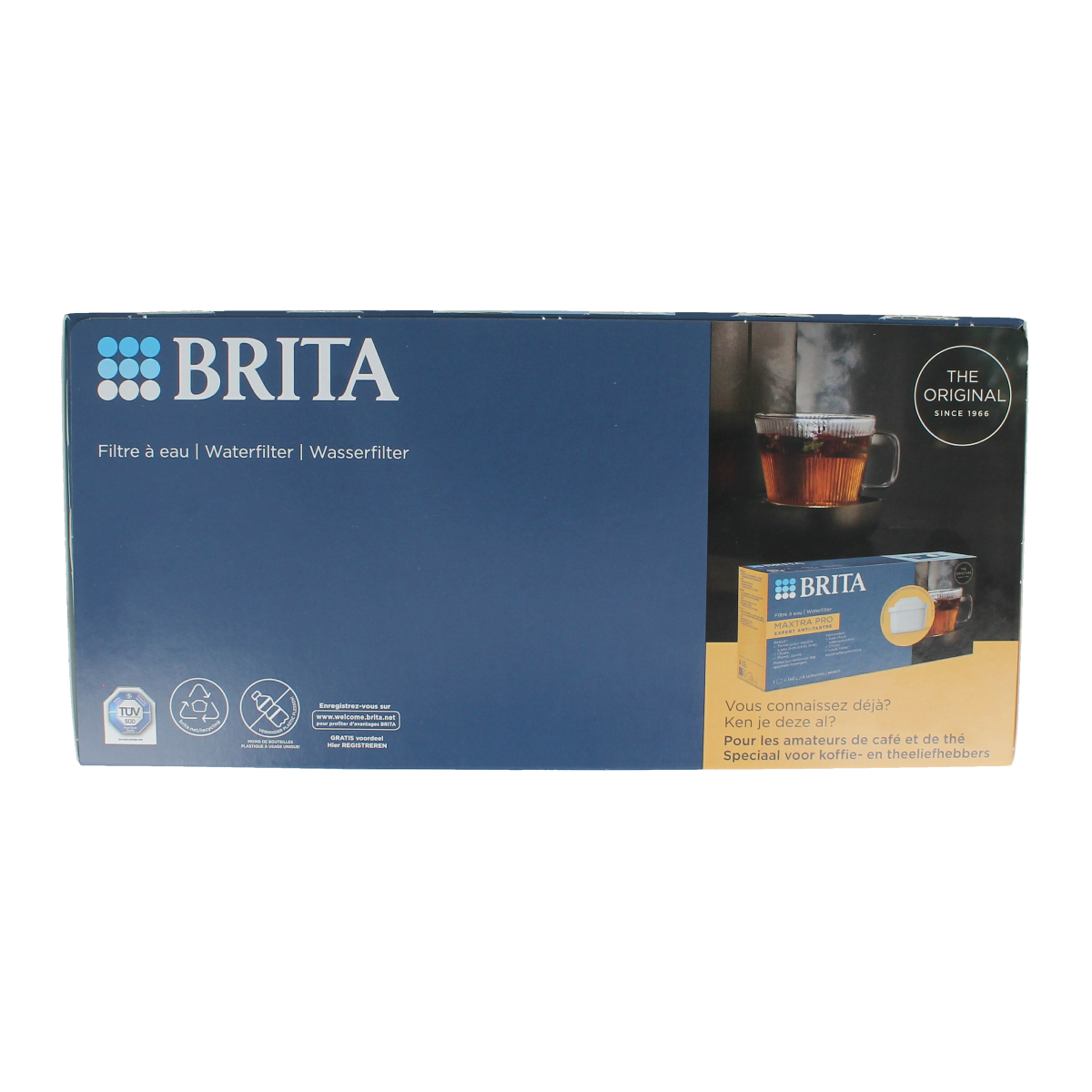 Brita MAXTRA PRO water filter cartridges for cooking and table use, six-pack of pure performance water filters.