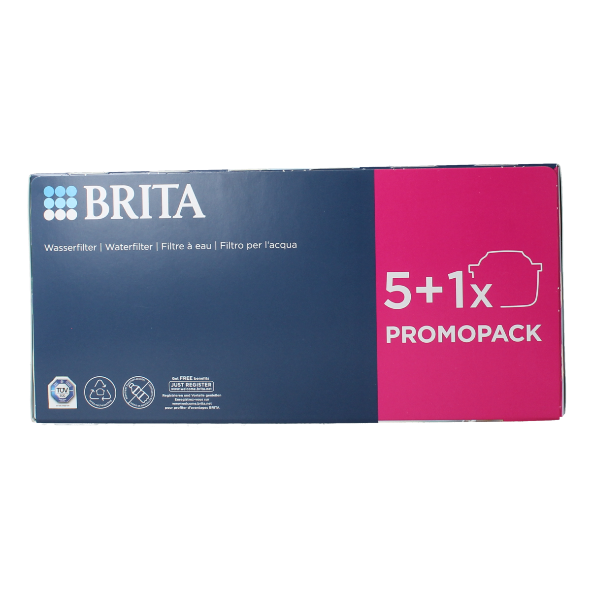 Brita MAXTRA PRO water filter cartridges for cooking and dining, 6-pack, white plastic filters for clean drinking water.