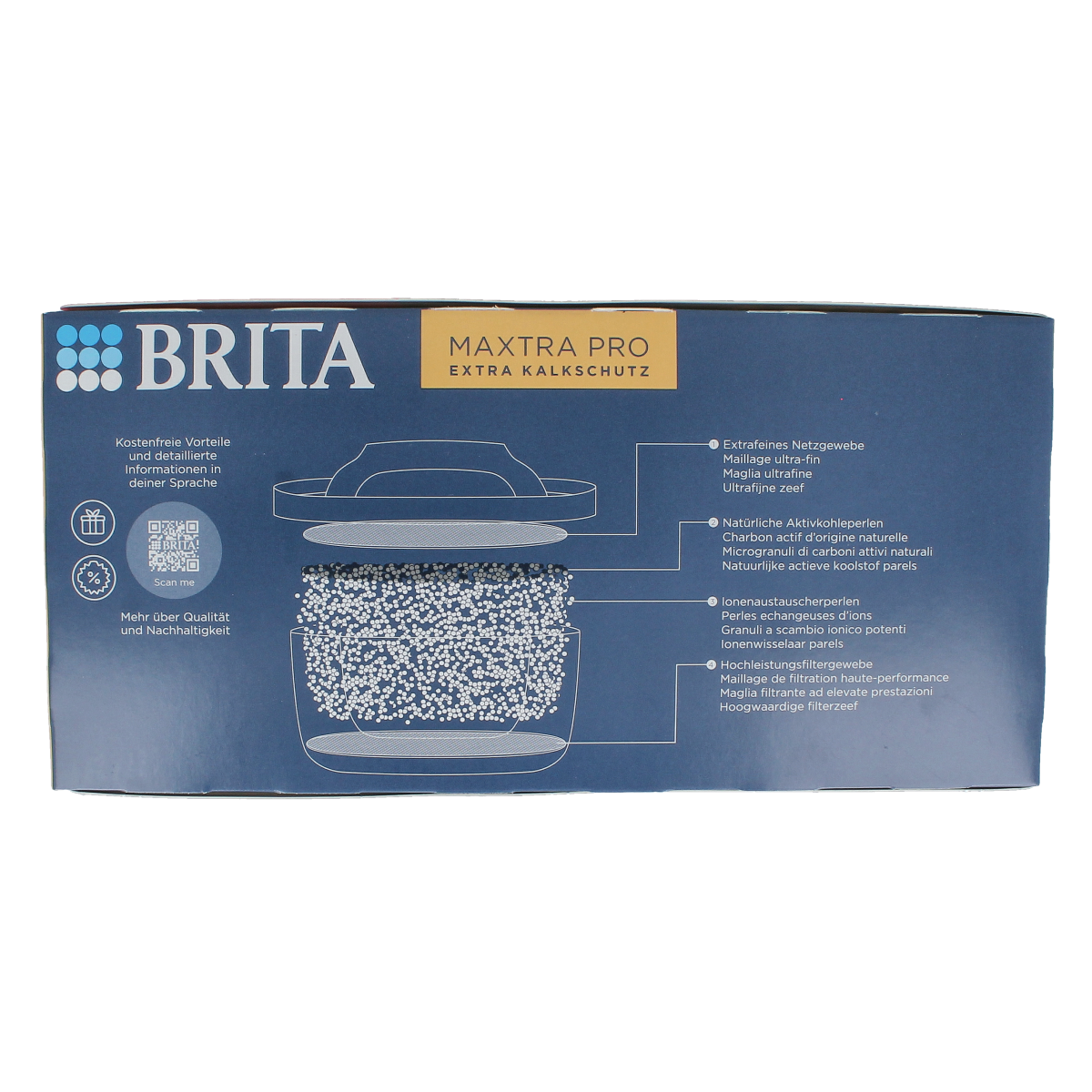Brita MAXTRA PRO Kalk Expert water filter cartridges, 6-pack for improved tap water quality and taste.