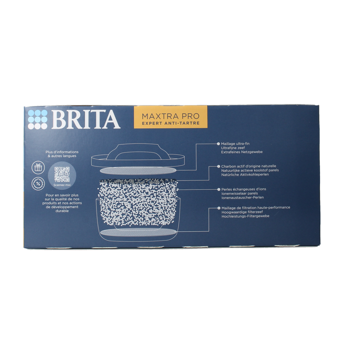 Brita MAXTRA PRO Kalk Expert water filter cartridges, 6-pack, for cooking and dining, designed to reduce limescale buildup.