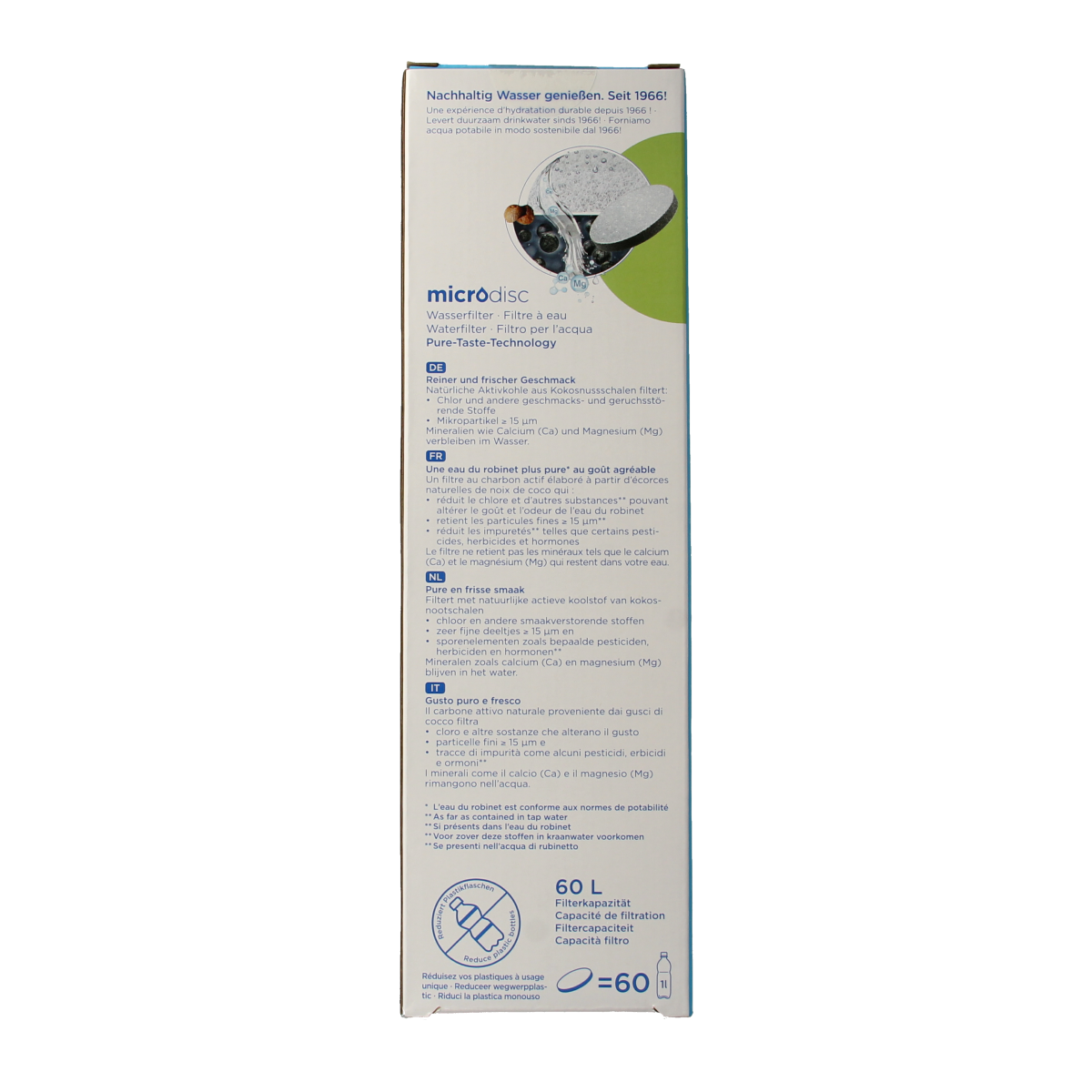 Set of three Brita light blue water filter bottles for cooking and dining, featuring easy-to-use water filtration.