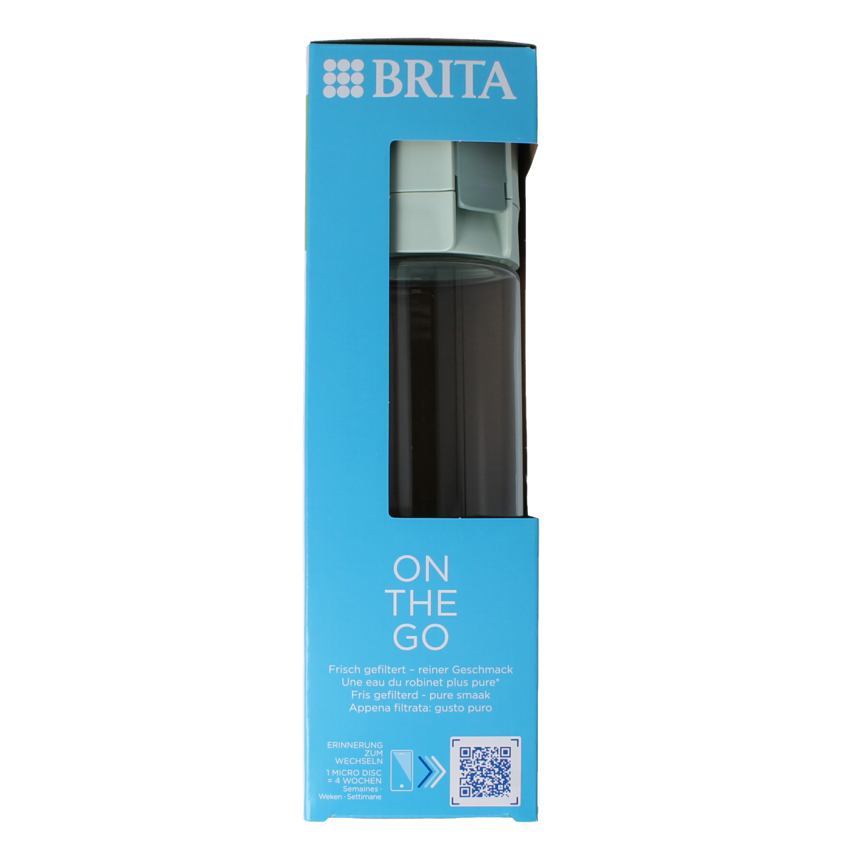 Brita light green water filter bottles for cooking and dining, set of 3, durable plastic with integrated filters, ideal for fresh drinking water