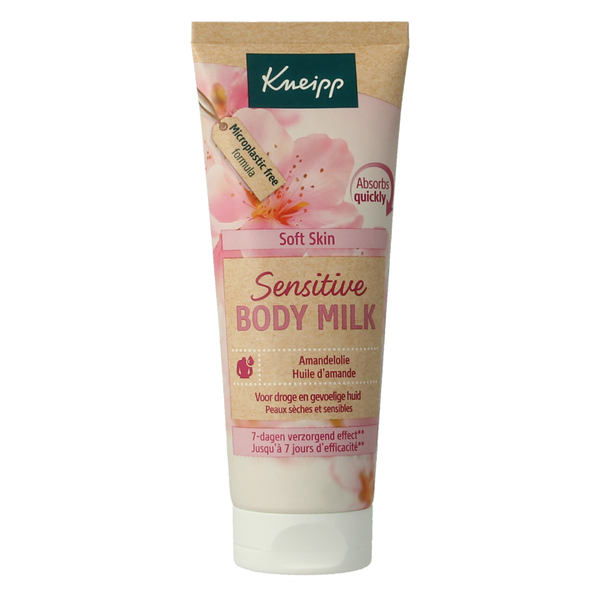 Kneipp Bodymilk soft skin mini 75ml bottle, moisturizing body lotion for smooth, nourished skin in a compact size.