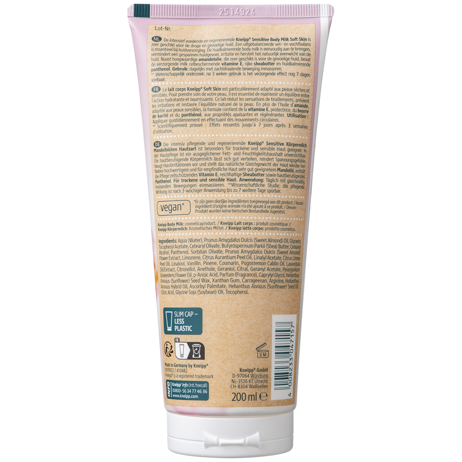 Kneipp Body milk sensitive Soft Skin 200.00 Milliliter