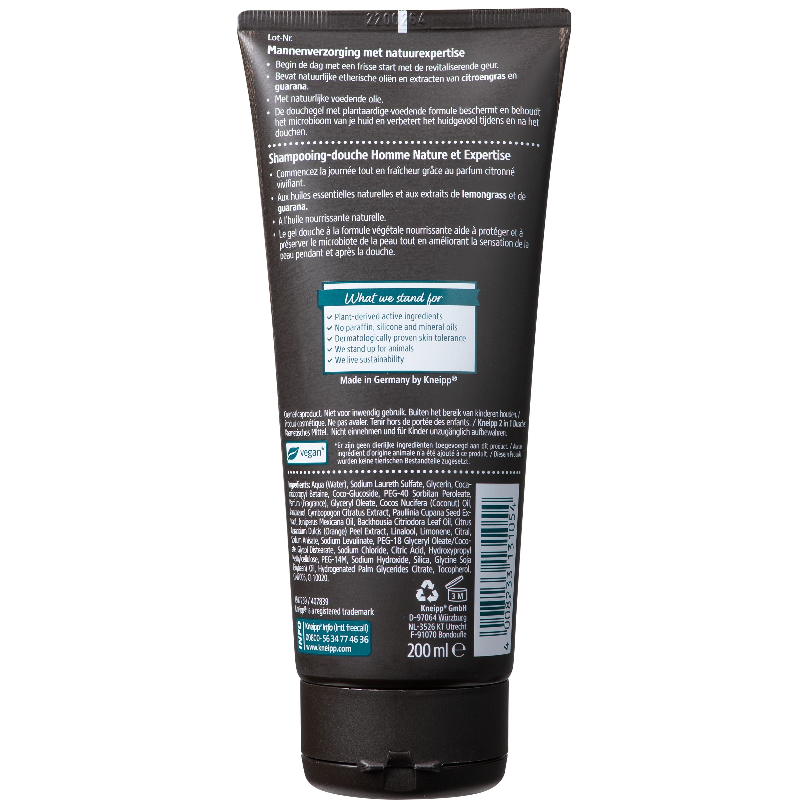 Kneipp Men body & hair 2-in-1 douche ready to go 200.00 Milliliter