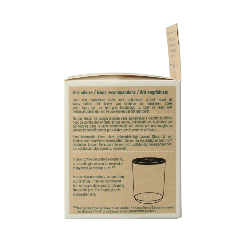 Kneipp Sandalwood and Patchouli scented candle in a 145g jar, with warm, earthy tones and a natural wax finish.