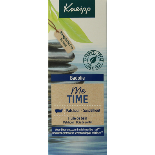 Kneipp Me Time bath and shower oil in a 100ml bottle, with natural ingredients for relaxing skincare.