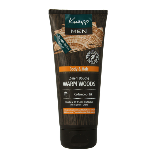 Kneipp 2-in-1 Men Douchegel & Shampoo Warm Woods 200.00 Milliliter