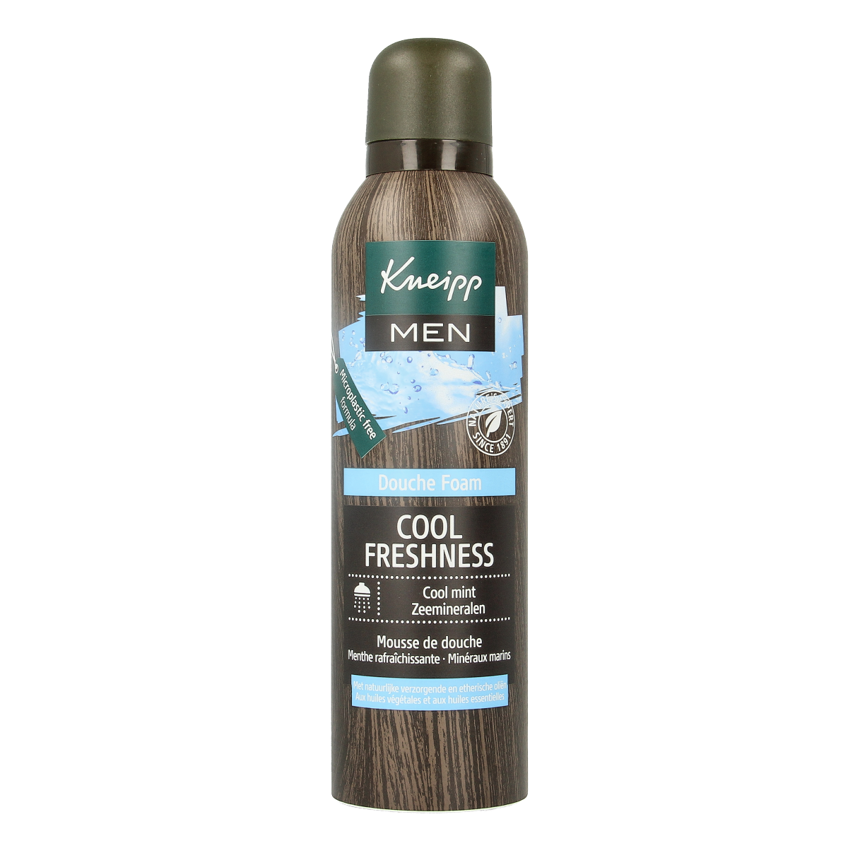 Kneipp Men douche foam with cool mint and zeeminera, 200ml, refreshing shower gel for men.