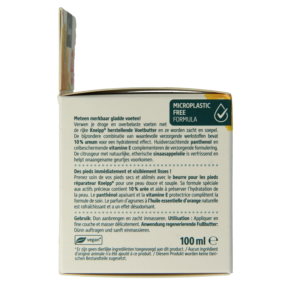 Kneipp foot care voetbutter with calendula and orange oil, 100ml, nourishing foot moisturizer for soft, healthy feet.