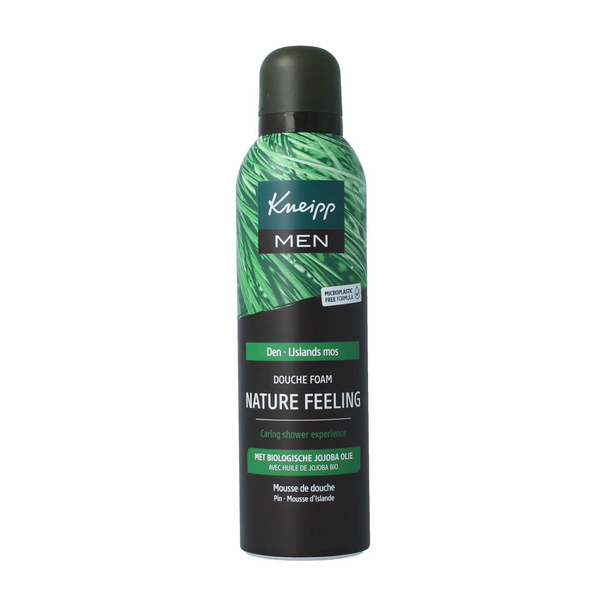Kneipp Men douche foam bottle with nature-inspired scent, 200ml, for fresh, soothing shower and bath experience.