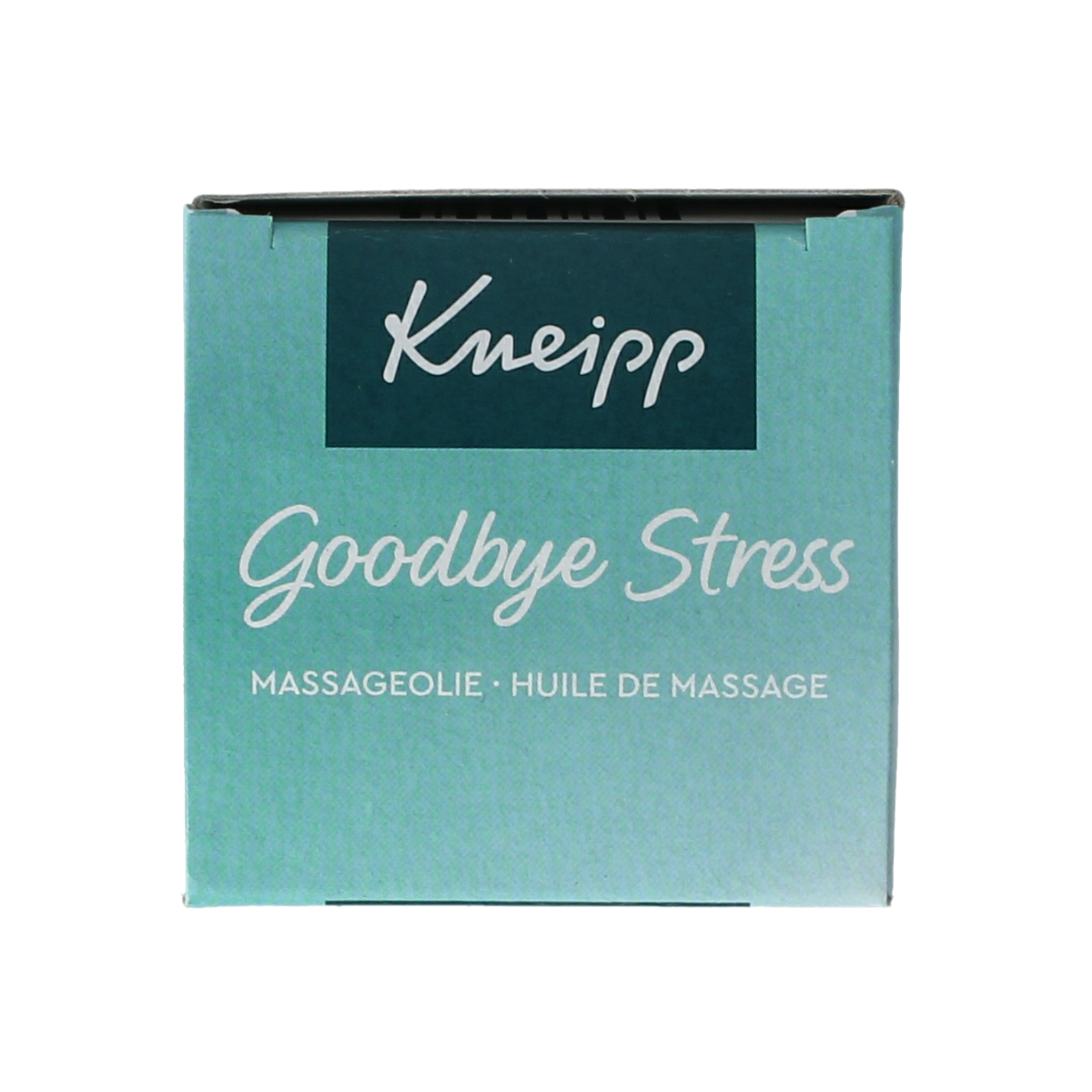 Kneipp massage oil Goodbye Stress in a 100ml bottle, ideal for relaxing body massage and stress relief.