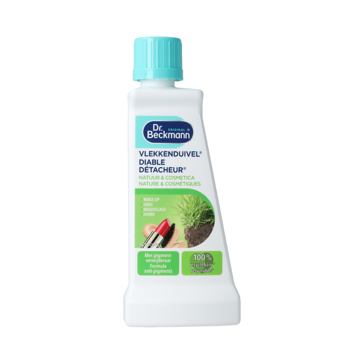 Dr. Beckmann Vlekkenduivel natuur & cosmetica 50ml cleaning product for stain removal in natural and cosmetic care.
