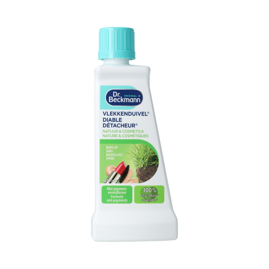 Dr. Beckmann Vlekkenduivel natuur & cosmetica 50ml cleaning product for stain removal in natural and cosmetic care.