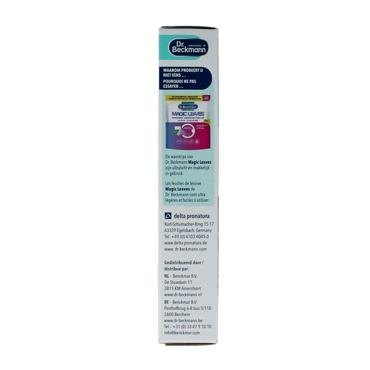 Dr.Beckmann Colour & Dirt Collector laundry sheets, 24-pack, for protecting colors and removing stains in wash cycles.