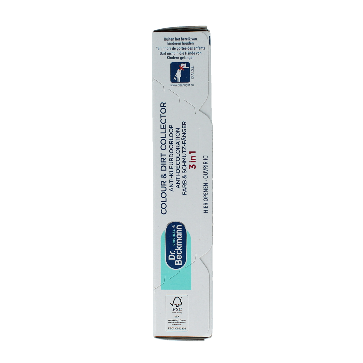 Dr. Beckmann Colour & Dirt Collector laundry sheets, 24-pack, for protecting colors and removing dirt in wash cycles.
