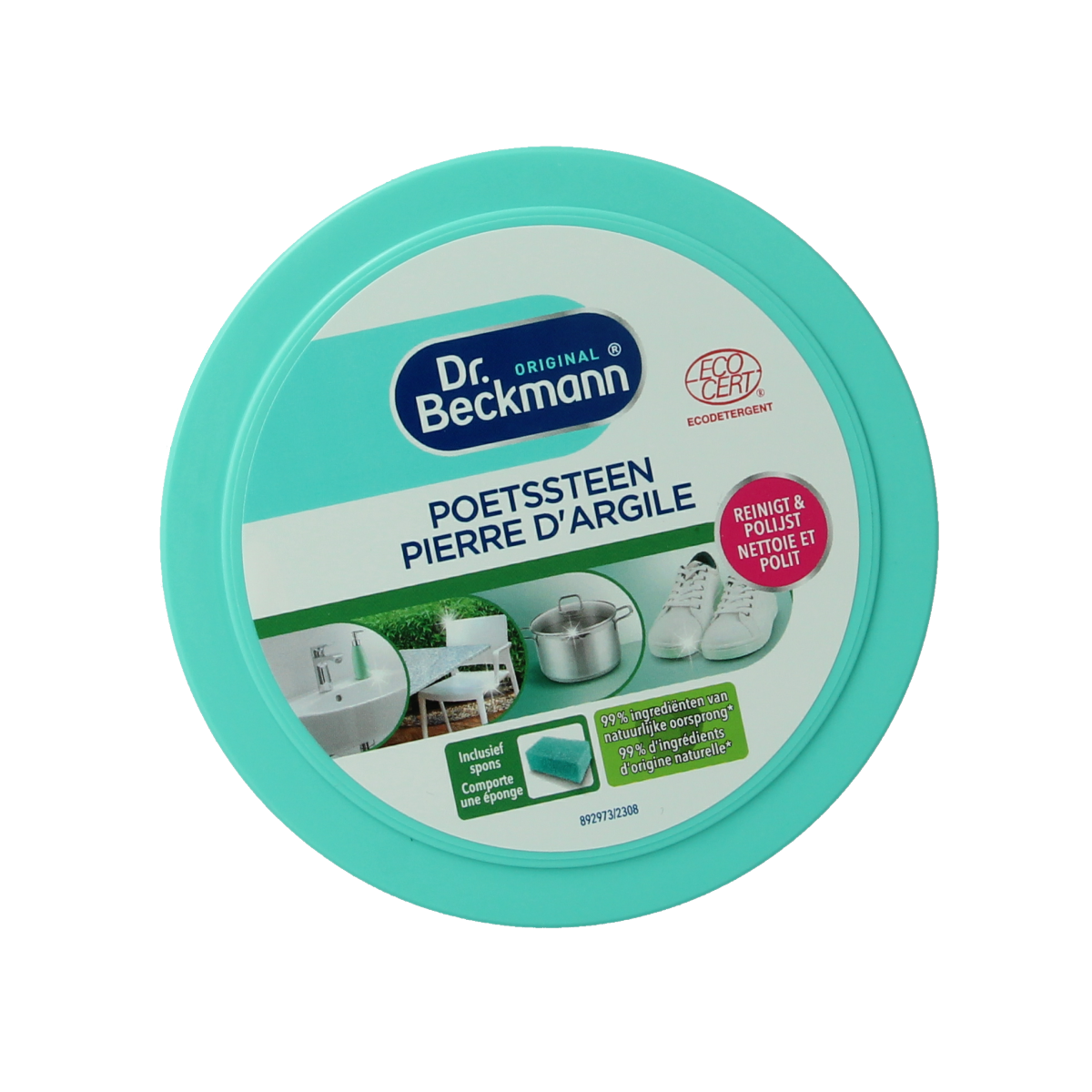 Dr.Beckmann Poetssteen 550g, natural cleaning stone for removing limescale and stains from bathroom and kitchen surfaces.