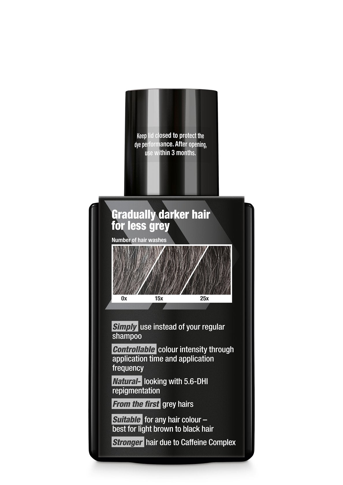 Alpecin Grey Attack Shampoo 200ml for hair care, featuring a clear bottle with black and grey packaging and product label.