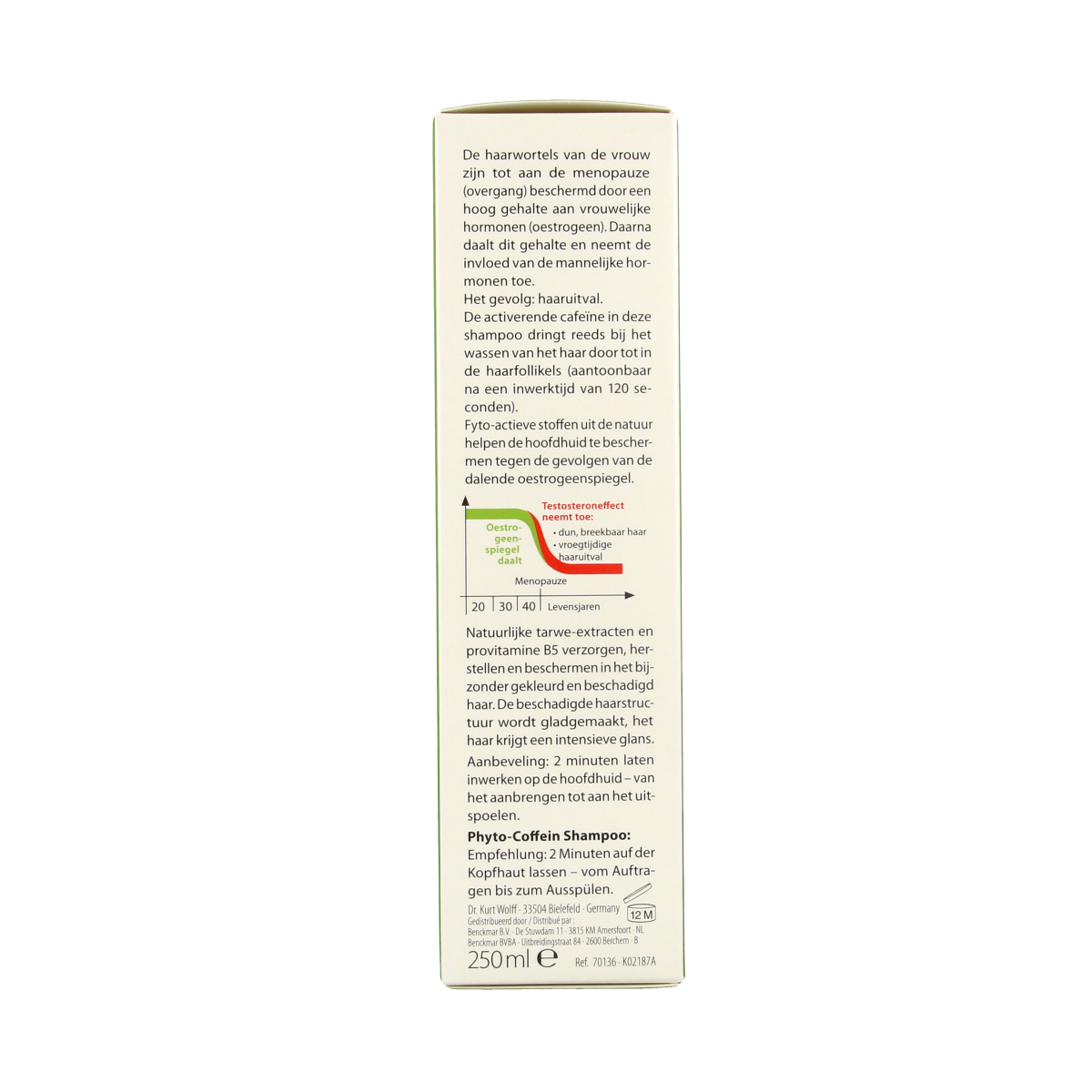 Plantur39 Caffeine shampoo for colored hair, 250ml, in a transparent bottle with a blue cap, designed for hair care.